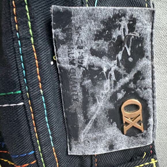 Vintage Jackpot Rainbow Stitch JNCO style Denim 36 Y2K Skater OX Jorts RARE - Picture 7 of 9